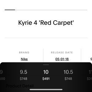 Kyrie 4 Red Carpet Size 10 BRAND NEW